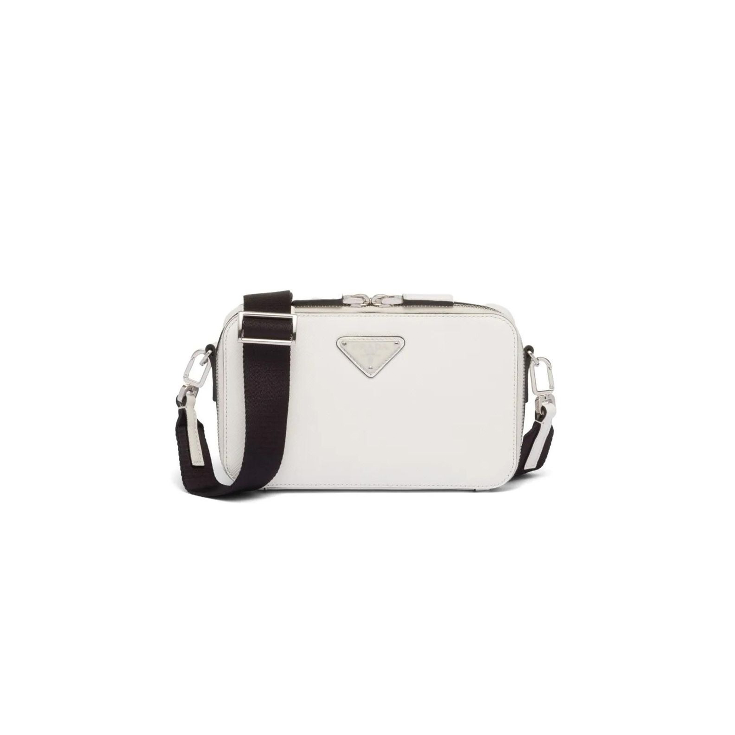 PRADA WHITE BRIQUE CROSSBODY BAG 2VH173 (19*11.5*3.5cm)